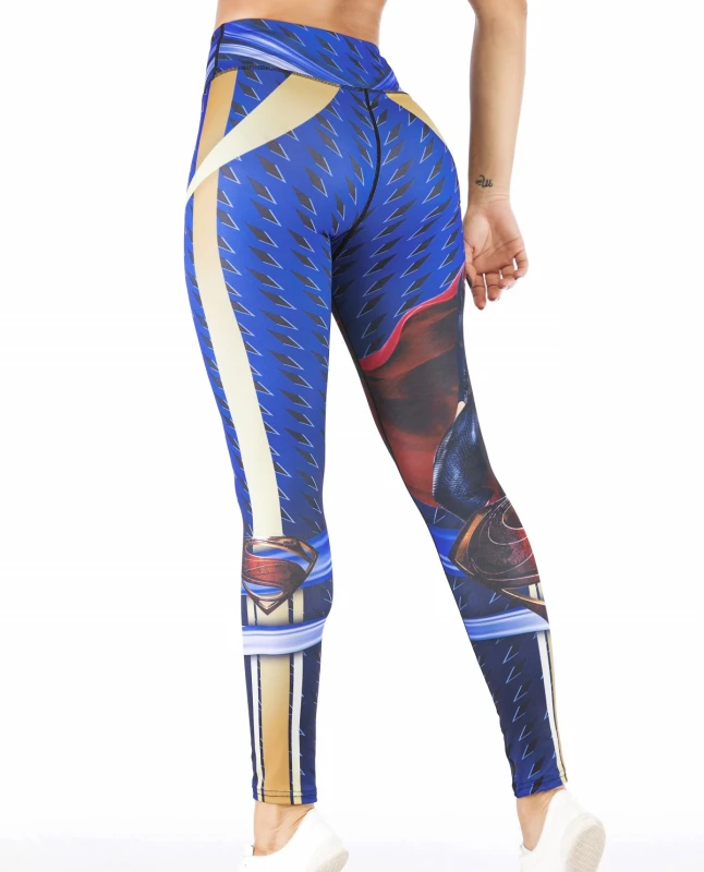 Women's Superhero Digital Printing Leggings Yoga Pants Compressed Tight Trousers