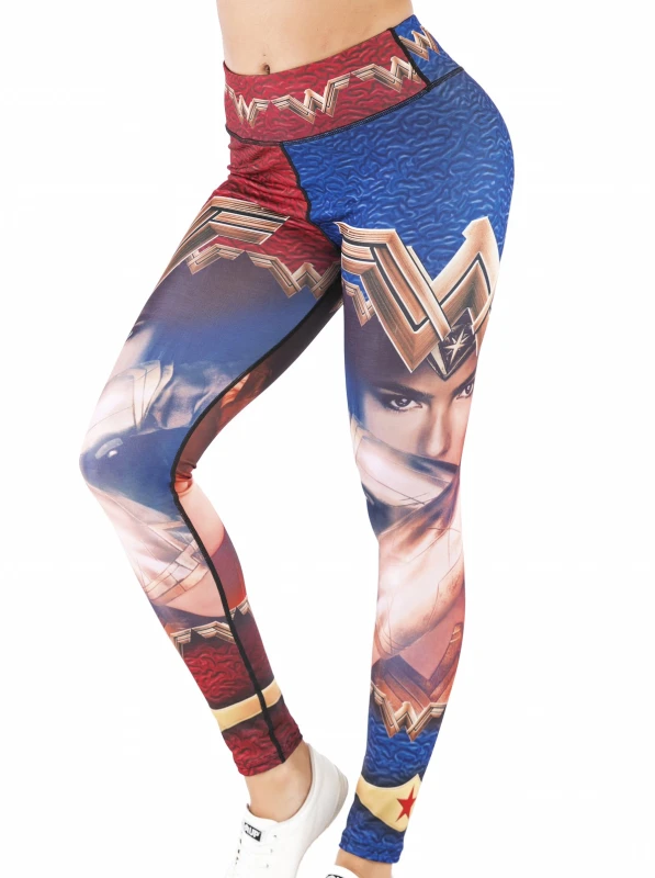 Women's Superhero Digital Printing Leggings Yoga Pants Compressed Tight Trousers