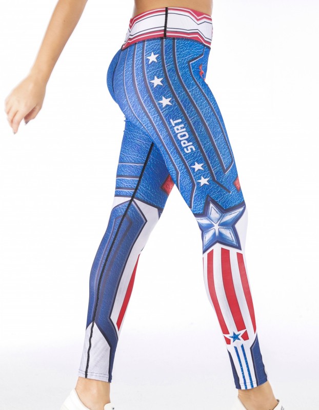 Women's Superhero Digital Printing Leggings Yoga Pants Compressed Tight Trousers