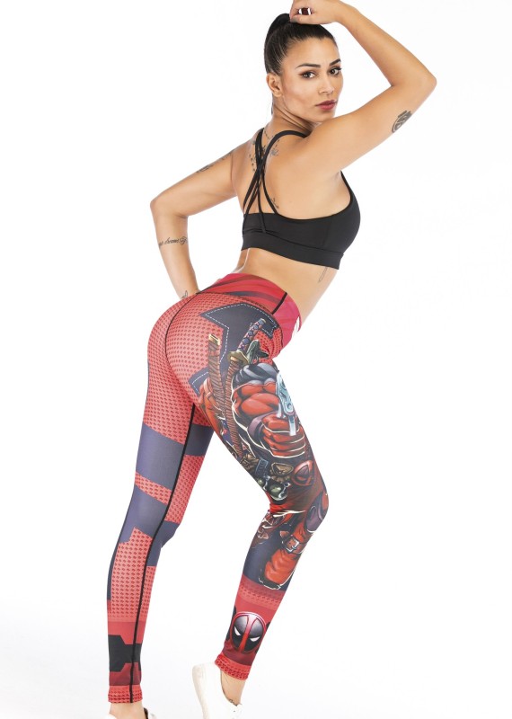 Women's Superhero Digital Printing Leggings Yoga Pants Compressed Tight Trousers