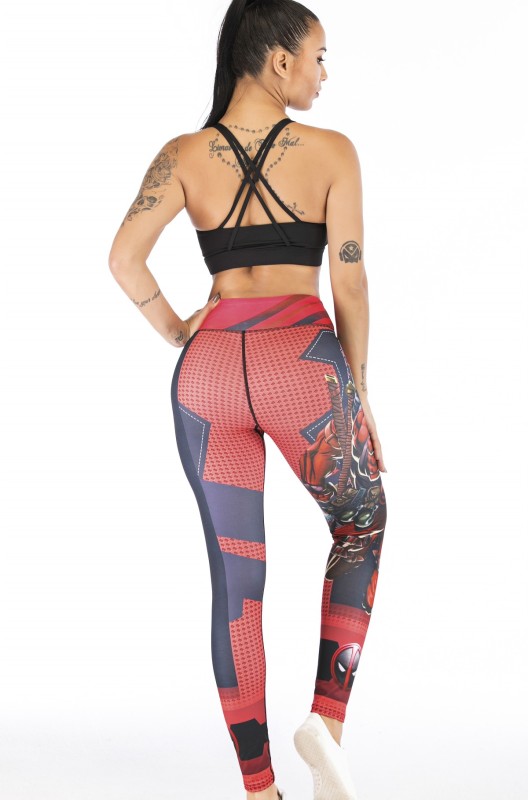 Women's Superhero Digital Printing Leggings Yoga Pants Compressed Tight Trousers