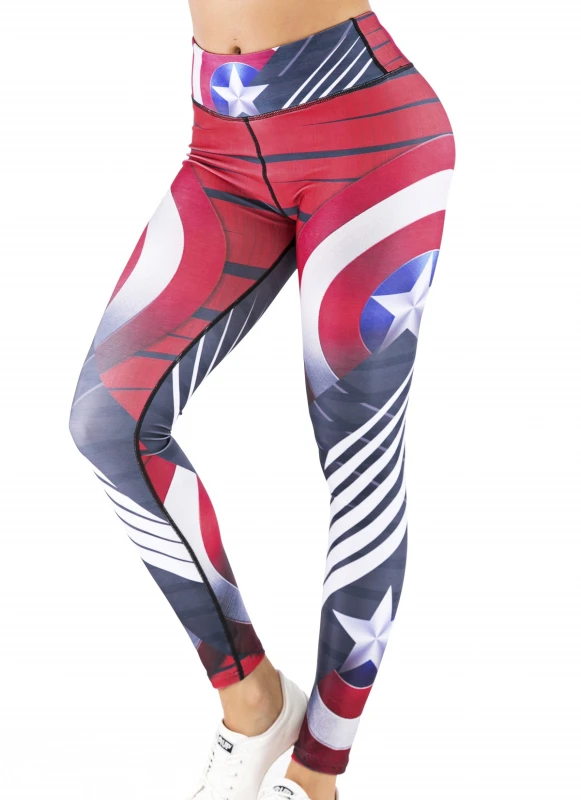 Women's Superhero Digital Printing Leggings Yoga Pants Compressed Tight Trousers