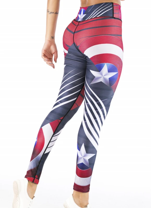 Women's Superhero Digital Printing Leggings Yoga Pants Compressed Tight Trousers