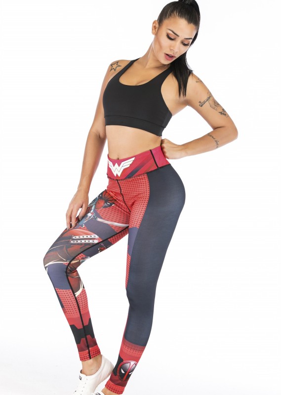 Women's Superhero Digital Printing Leggings Yoga Pants Compressed Tight Trousers