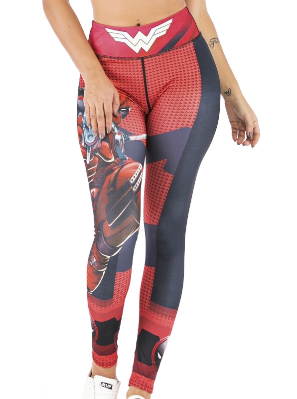 Women's Superhero Digital Printing Leggings Yoga Pants Compressed Tight Trousers