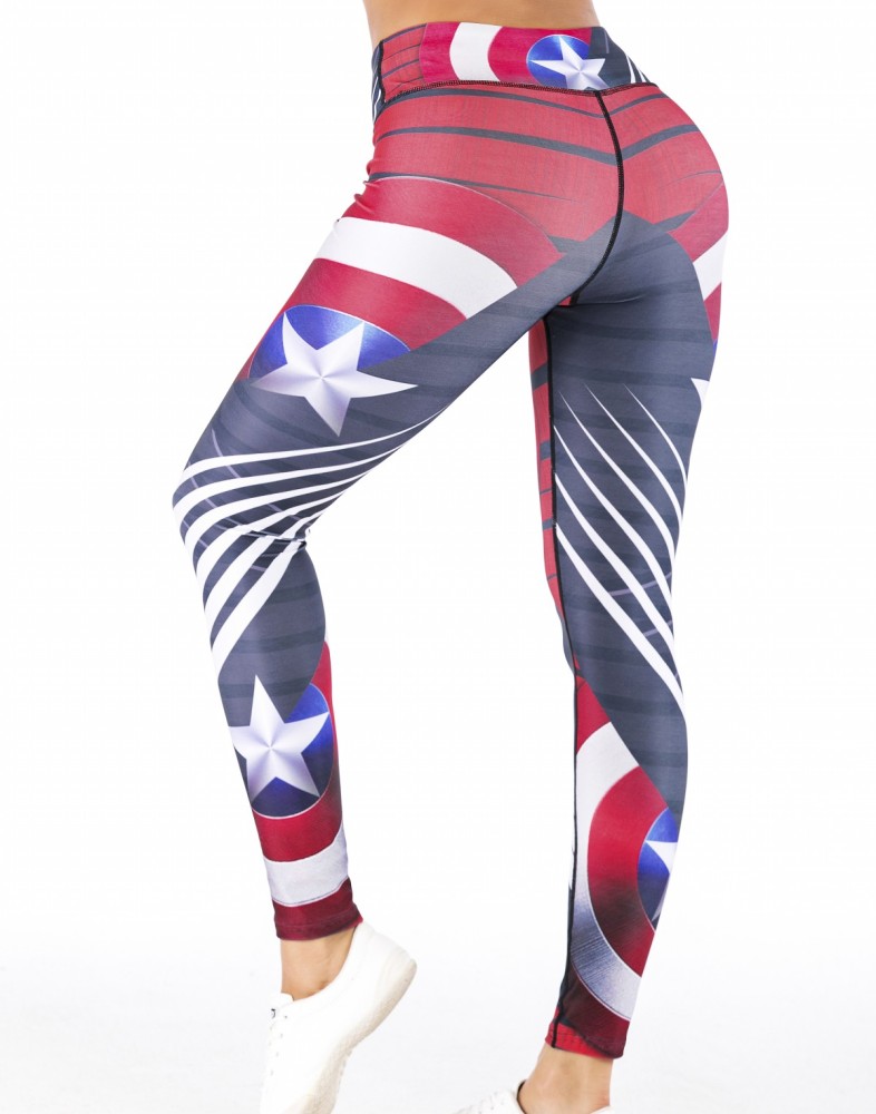 Women's Superhero Digital Printing Leggings Yoga Pants Compressed Tight Trousers