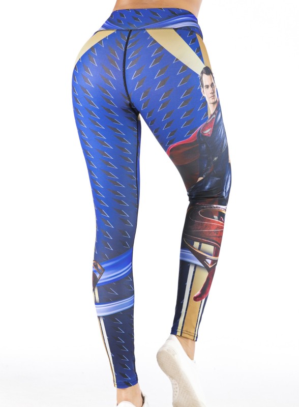 Women's Superhero Digital Printing Leggings Yoga Pants Compressed Tight Trousers