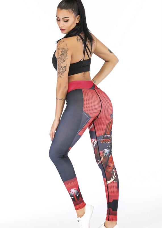 Women's Superhero Digital Printing Leggings Yoga Pants Compressed Tight Trousers