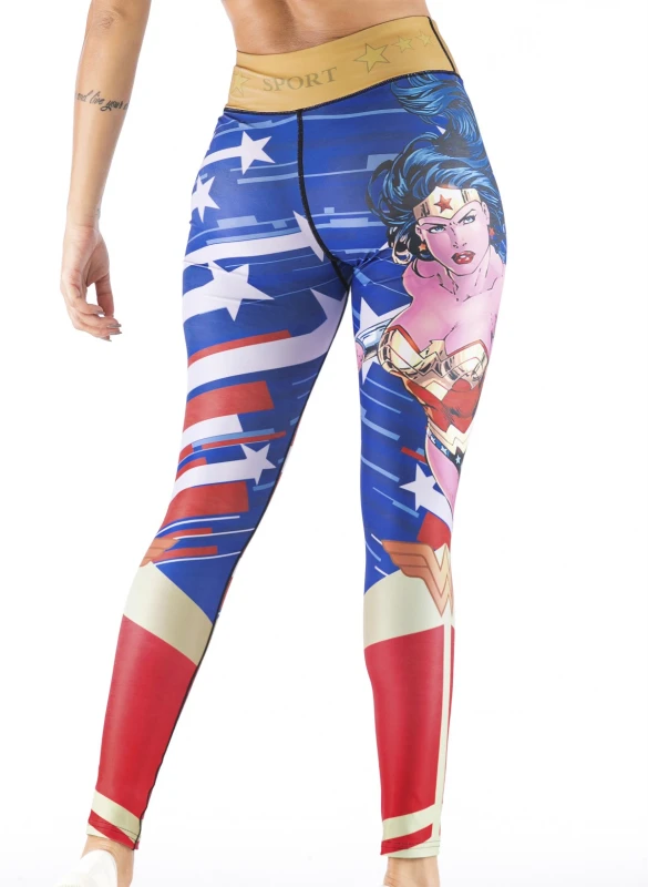 Women's Superhero Digital Printing Leggings Yoga Pants Compressed Tight Trousers