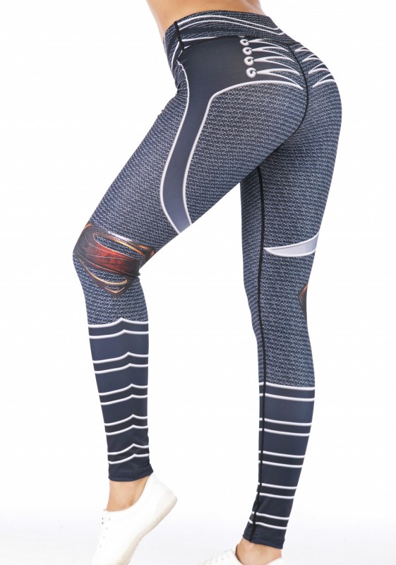 Women's Superhero Digital Printing Leggings Yoga Pants Compressed Tight Trousers