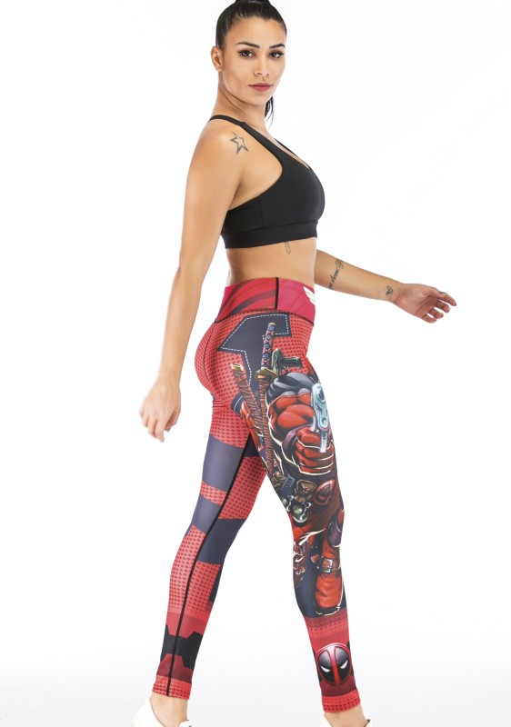 Women's Superhero Digital Printing Leggings Yoga Pants Compressed Tight Trousers