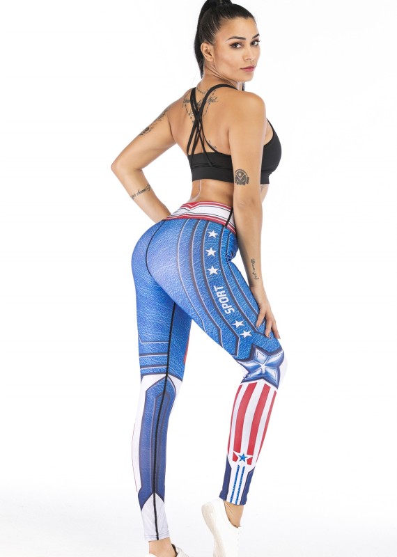 Women's Superhero Digital Printing Leggings Yoga Pants Compressed Tight Trousers