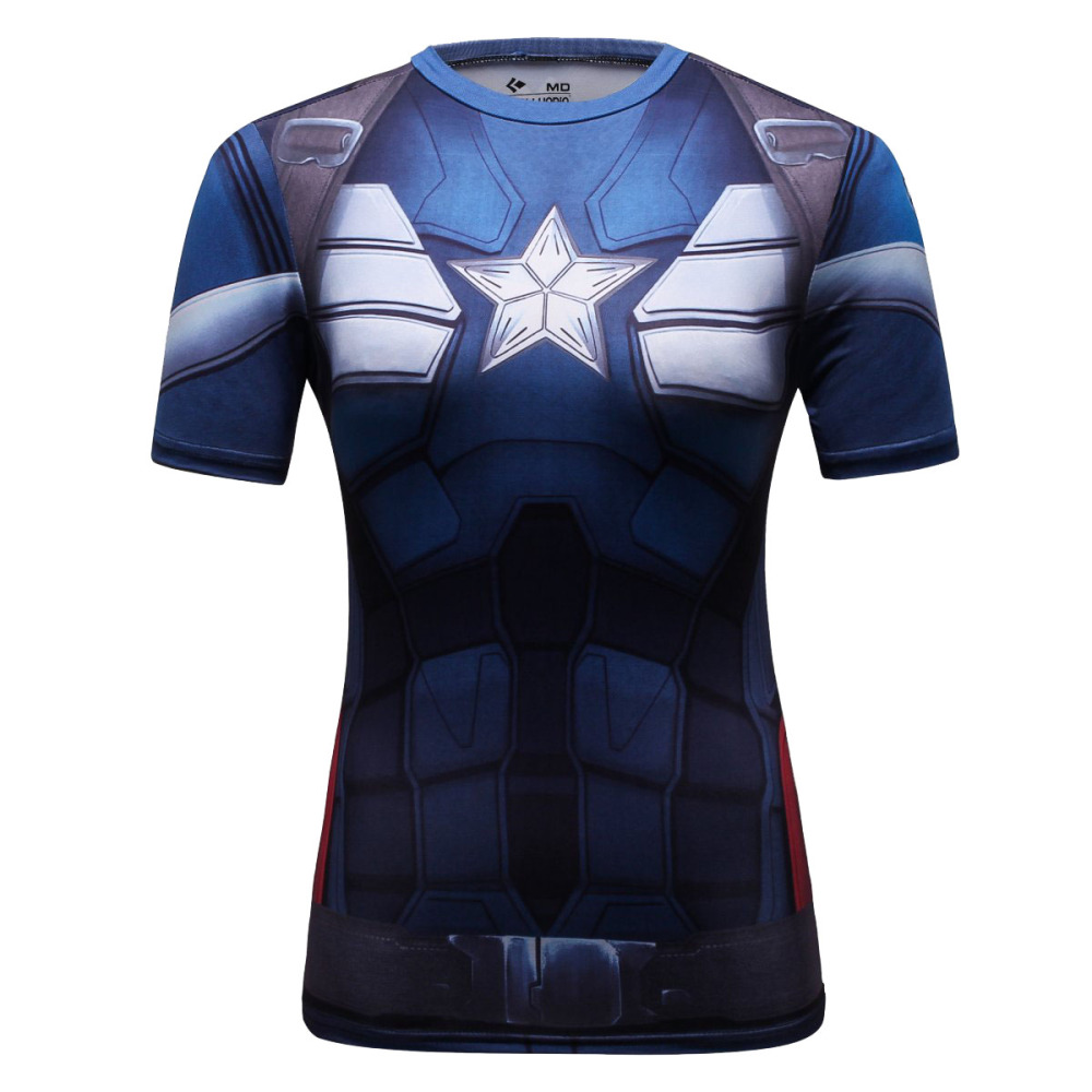 Women's Compression Sports Short-Sleeve T-Shirt Cool Leader Top