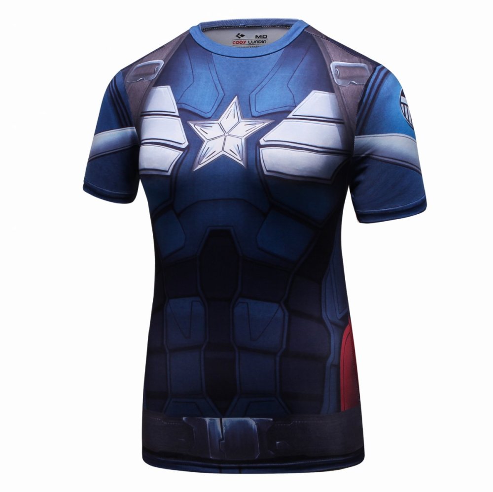 Women's Compression Sports Short-Sleeve T-Shirt Cool Leader Top