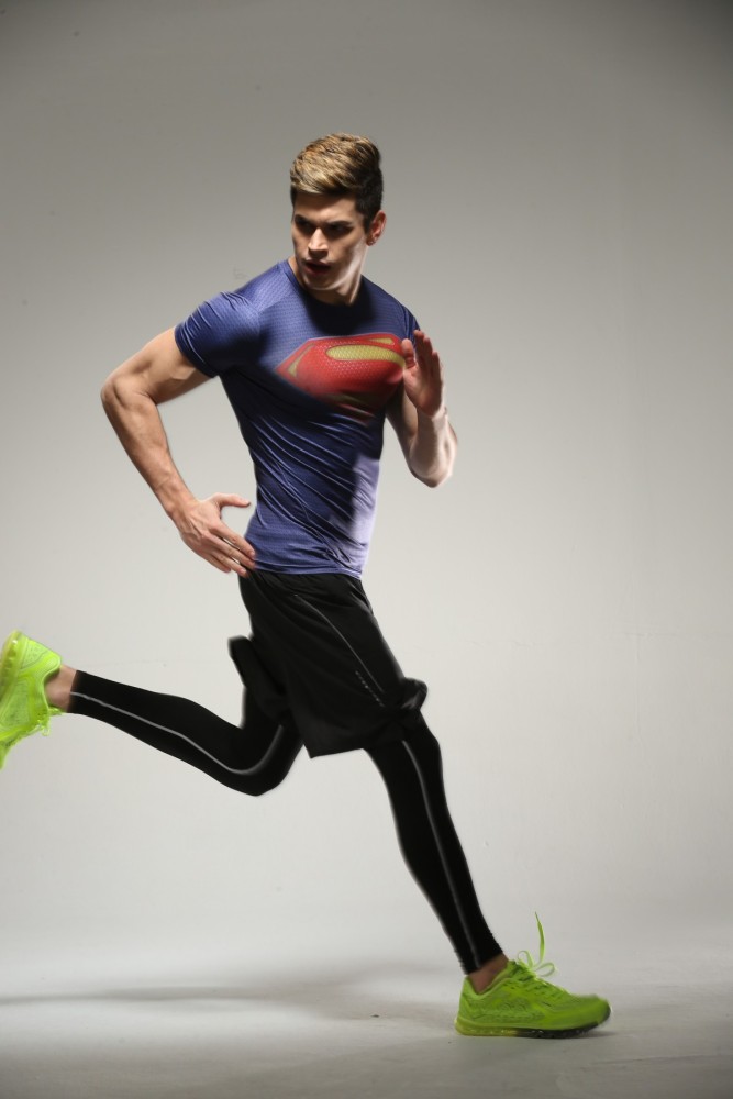 Men's Compression Tights Fitness Shirt,Casual Quick-Dry Sports T-Shirt