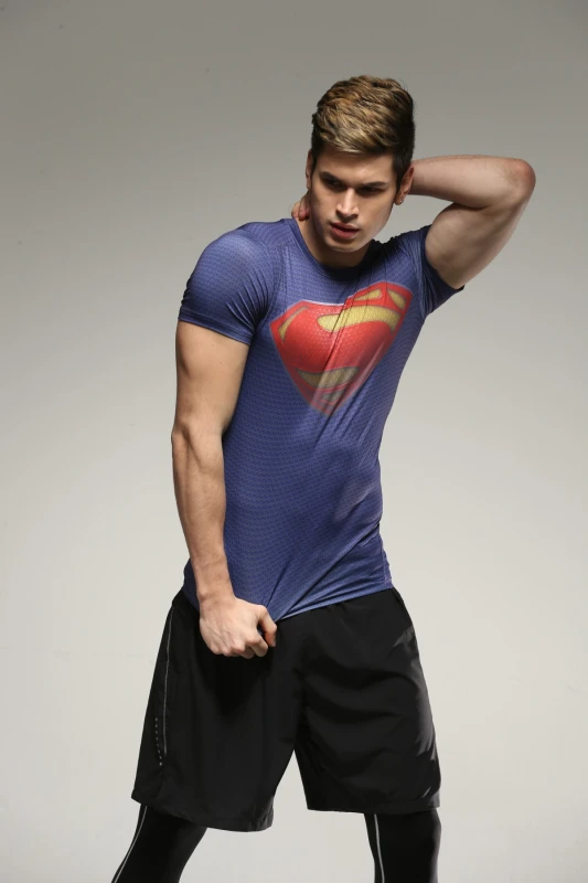 Men's Compression Tights Fitness Shirt,Casual Quick-Dry Sports T-Shirt