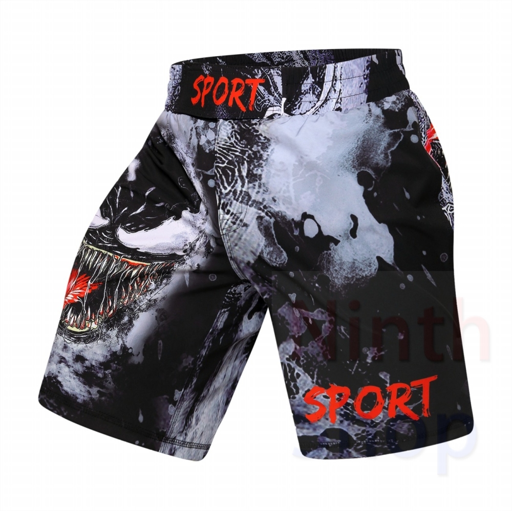 Men's Fitness Training Short Pants Casual Classic Shorts Beach Walk Running Pants Cropped Elastic Waist Trousers Quick-drying Pants