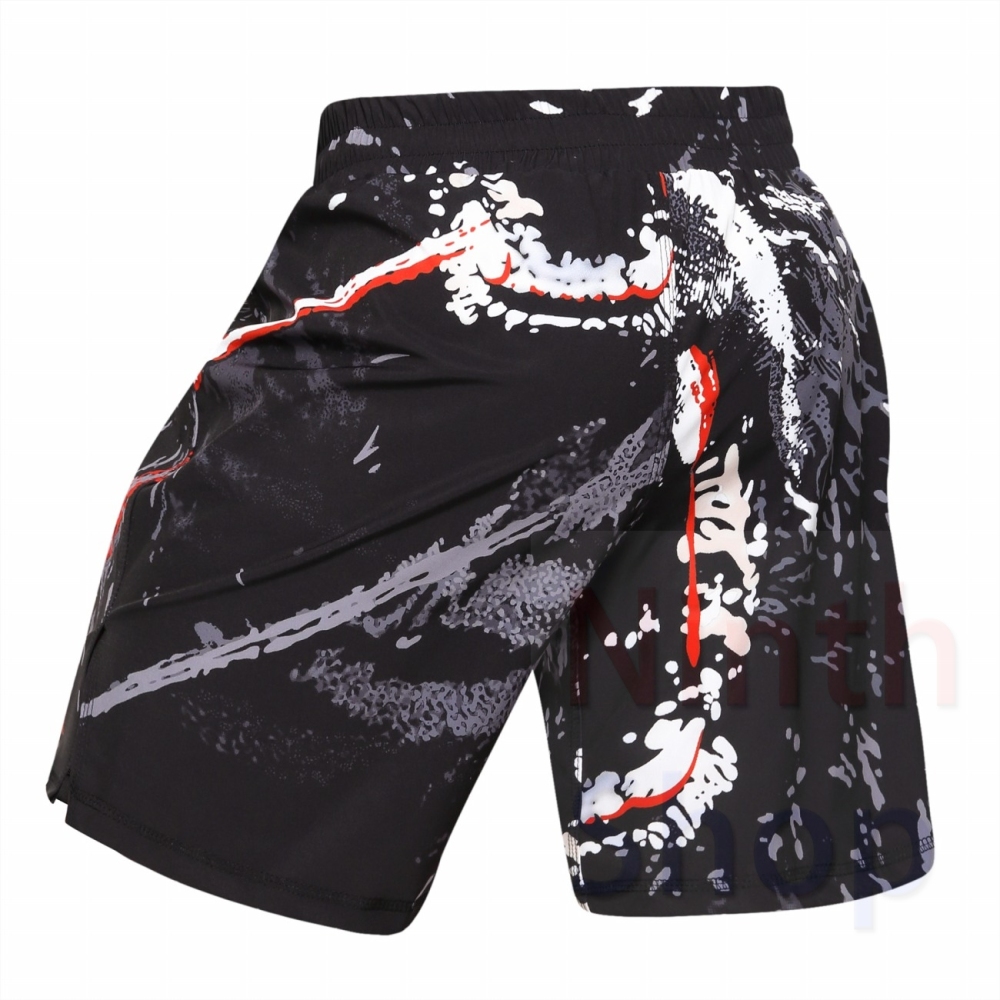 Men's Fitness Training Short Pants Casual Classic Shorts Beach Walk Running Pants Cropped Elastic Waist Trousers Quick-drying Pants