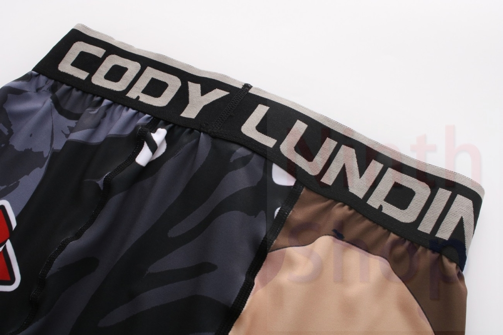 Men's Compression Elastic Tight Leggings Sport Printing Pants Outdoor Running Pants Quick Dry Pants Fashion Trousers