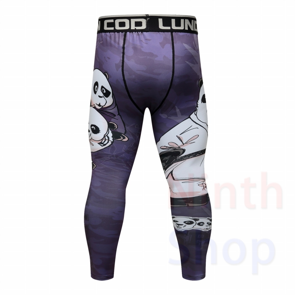 Men's Compression Elastic Tight Leggings Sport Printing Pants Outdoor Running Pants Quick Dry Pants Fashion Trousers