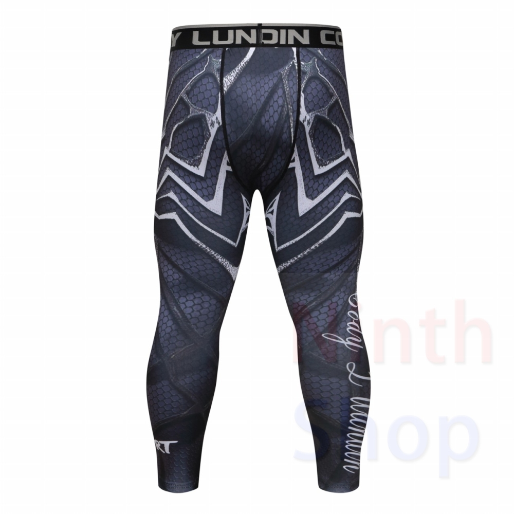 Men's Compression Elastic Tight Leggings Sport Printing Pants Outdoor Running Pants Quick Dry Pants Fashion Trousers