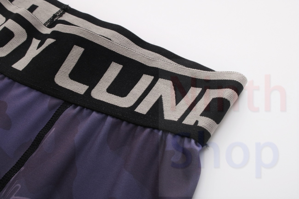 Men's Compression Elastic Tight Leggings Sport Printing Pants Outdoor Running Pants Quick Dry Pants Fashion Trousers