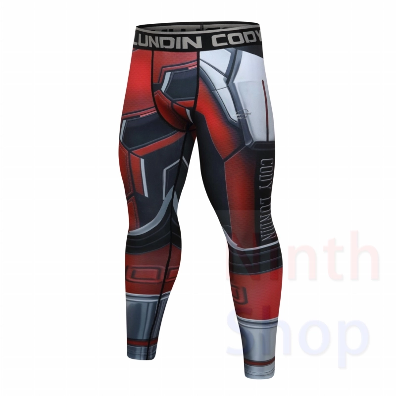 Men's Compression Elastic Tight Leggings Sport Printing Pants Outdoor Running Pants Quick Dry Pants Fashion Trousers