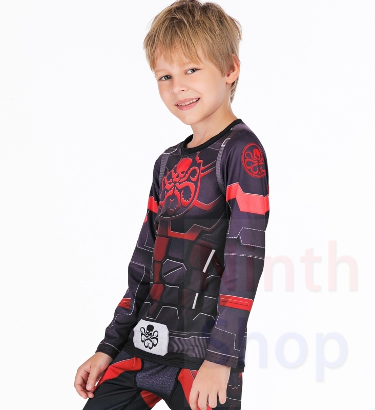 Boy's Compression Sports Long Shirt Base Layer Long Sleeve Kids Sport Running T-Shirt Quick Dry Outdoor Long Sleeve Tee