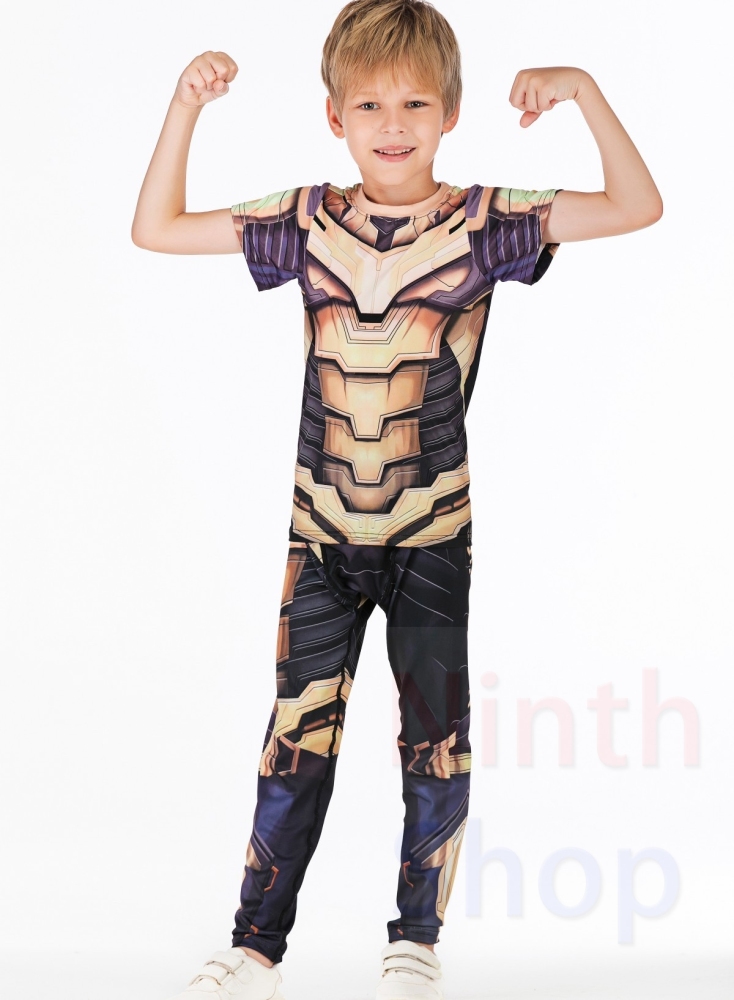 Boy's Casual T-Shirts Avengers T-Shirts Quick Dry Short Sleeve Tee Compression Sports Fitness Shirt Running Shirt