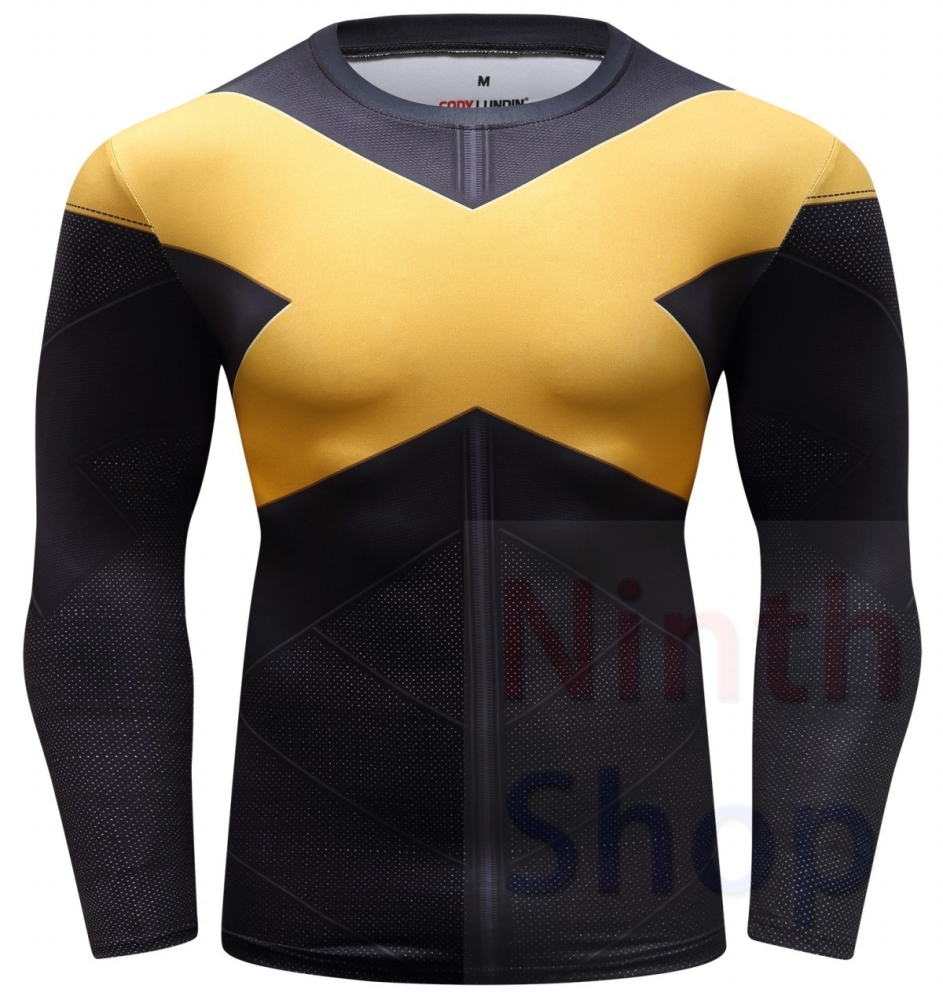 Men's Compression Sports Shirt  Running Functional Long Sleeve Tee Cool Dry Long Sleeve Base Layer Shirts Printing Long Sleeve