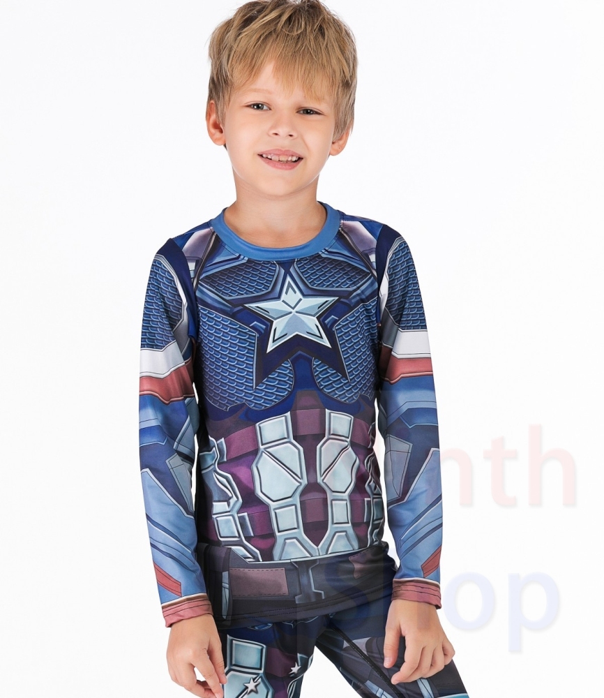 Boy's Compression Sports Long Shirt Base Layer Long Sleeve Kids Sport Running T-Shirt Quick Dry Outdoor Long Sleeve Tee