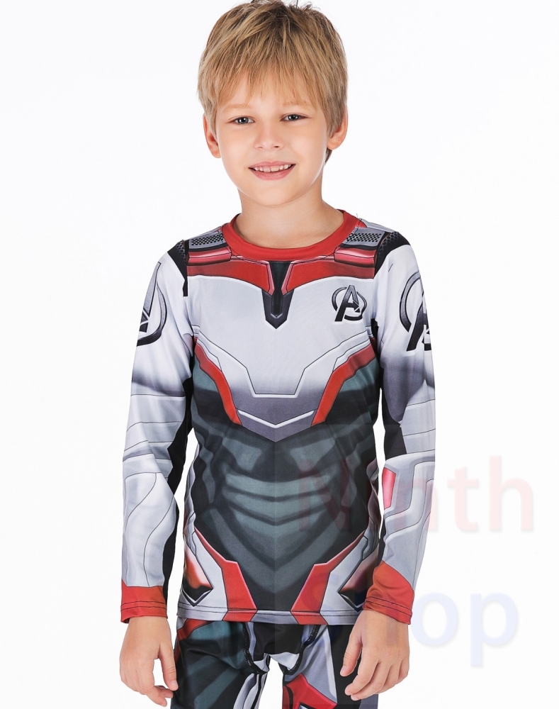 Boy's Compression Sports Long Shirt Base Layer Long Sleeve Kids Sport Running T-Shirt Quick Dry Outdoor Long Sleeve Tee