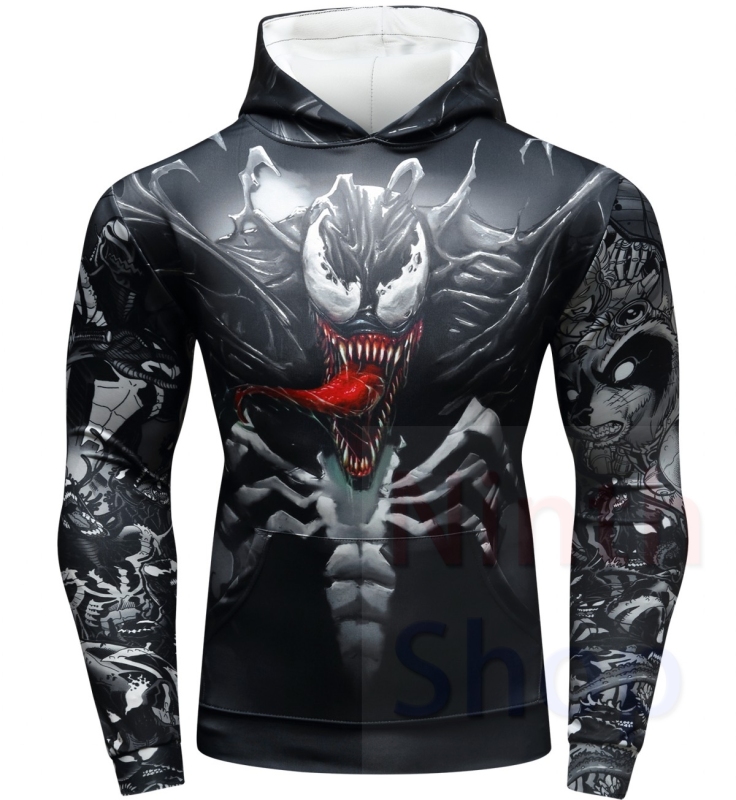 Men's Pullover Hoodies Venom 3D Printing Hoodie Adult Shirt Fashion Hoodie Sports Sweater