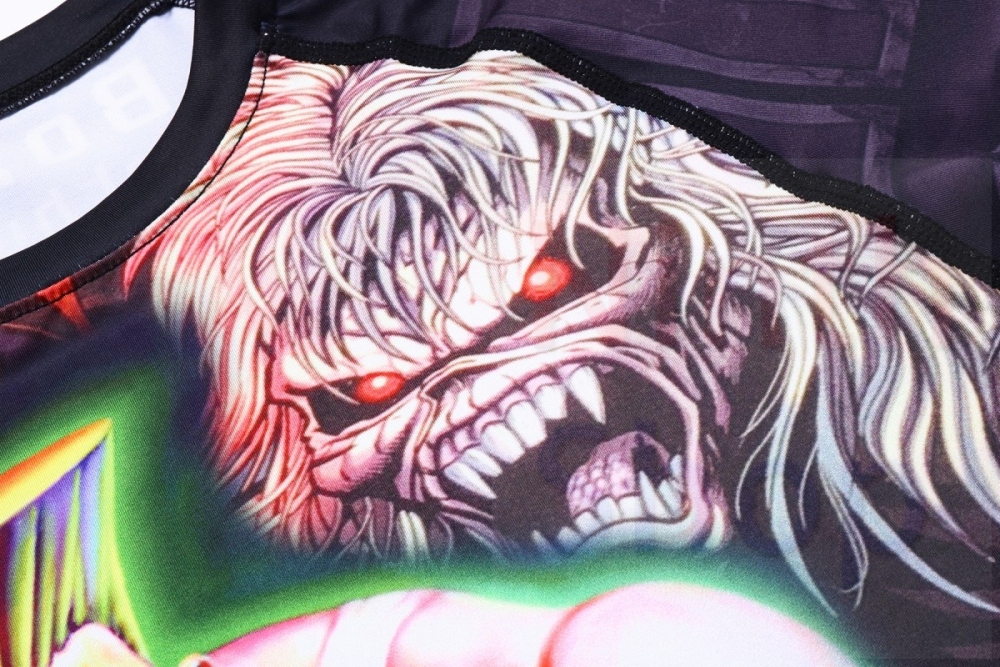 Men's Compression Fitness Shirt RYU American Soldier Guile Clothes MMA Quick-Dry Functional Long Sleeve Tee