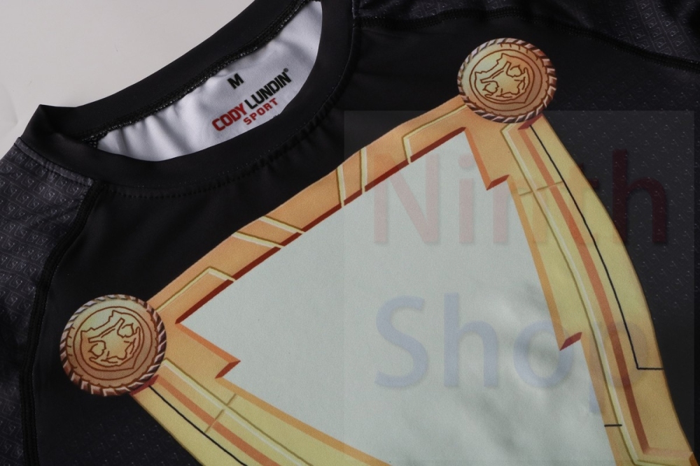 Men's Compression Sports Functional Long Sleeve Black Adam Quick-Dry Long Sleeve Crew Neck Base Layer Shirts