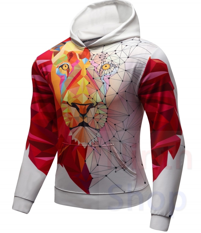 Men's Hoodies 3D Color Printing Loose Fashion Pullover Sports Hoodie Quick-Dry Long Sleeves Hoodies