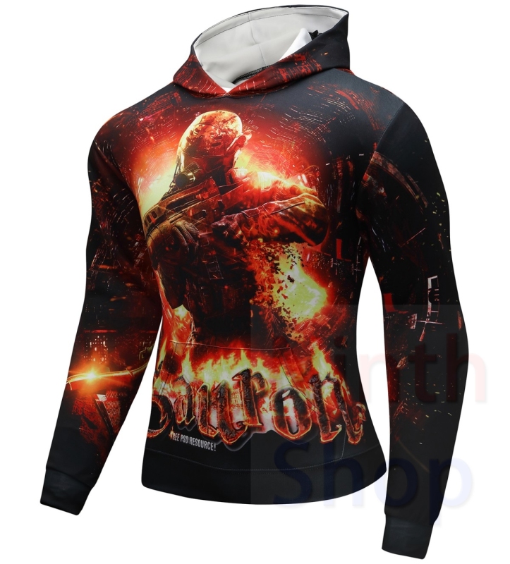 Men's Hoodies 3D Color Printing Loose Fashion Pullover Sports Hoodie Quick-Dry Long Sleeves Hoodies