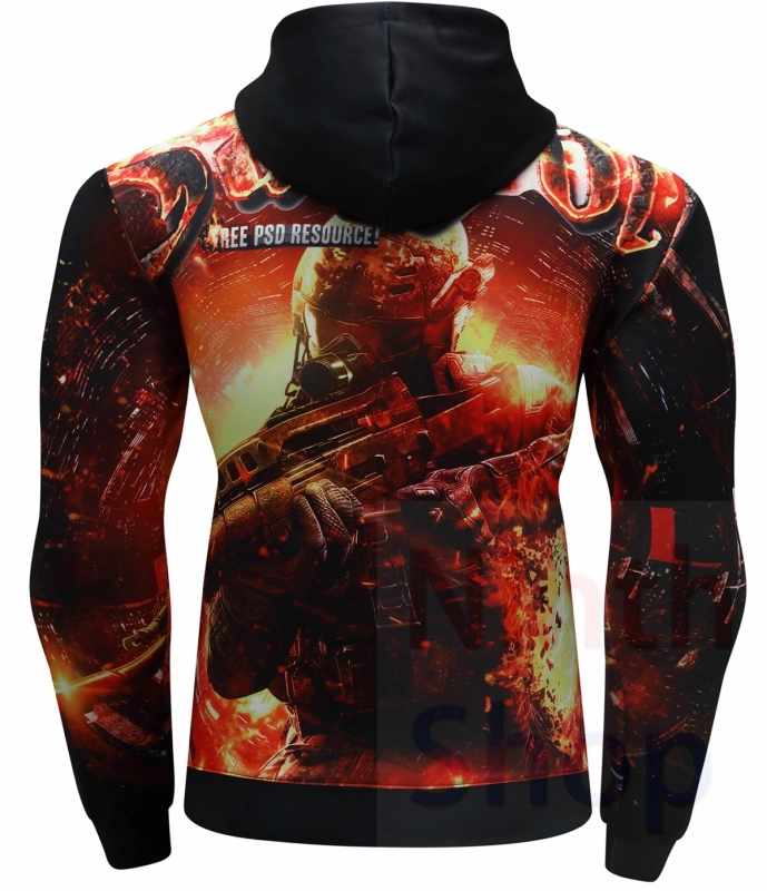 Men's Hoodies 3D Color Printing Loose Fashion Pullover Sports Hoodie Quick-Dry Long Sleeves Hoodies