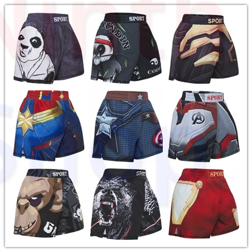 Boy's Fitness Short Pants Fighting Training Shorts Elastic Waist Trousers Leisure Relaxed Beach Pants Dry Pants