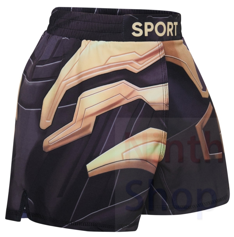 Boy's Fitness Short Pants Fighting Training Shorts Elastic Waist Trousers Leisure Relaxed Beach Pants Dry Pants