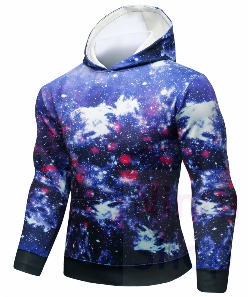 Men's Hooded Long Sleeves Fitness Quick-Dry Pullover New Outdoor Running 3D Printed Adult Graphic Hooded Top Hoodies with Pocket