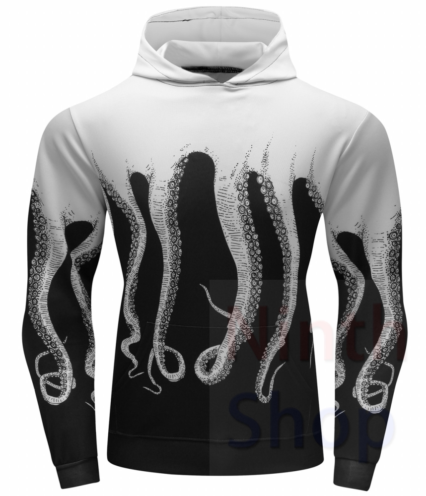 Men's Hooded Long Sleeves Fitness Quick-Dry Pullover New Outdoor Running 3D Printed Adult Graphic Hooded Top Hoodies with Pocket
