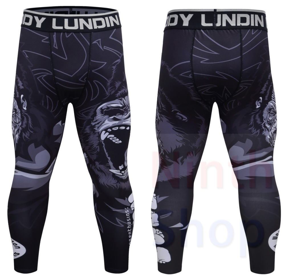 Men's New Fitness Compression Leggings Anti-wear Pants Running Yoga Quick Dry 3D Printed Breathable Tight Pants For Men