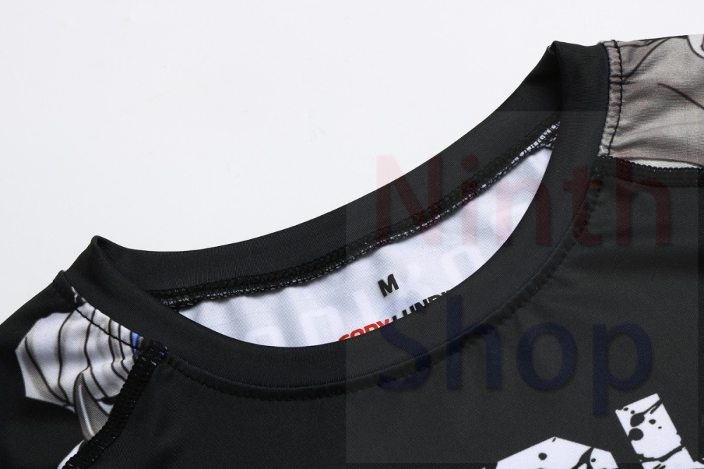 Men's Quick Dry Long Sleeve Clothes 3D Digital Printing Men's Tight Training Exercise Fitness Running Outdoor Shirt