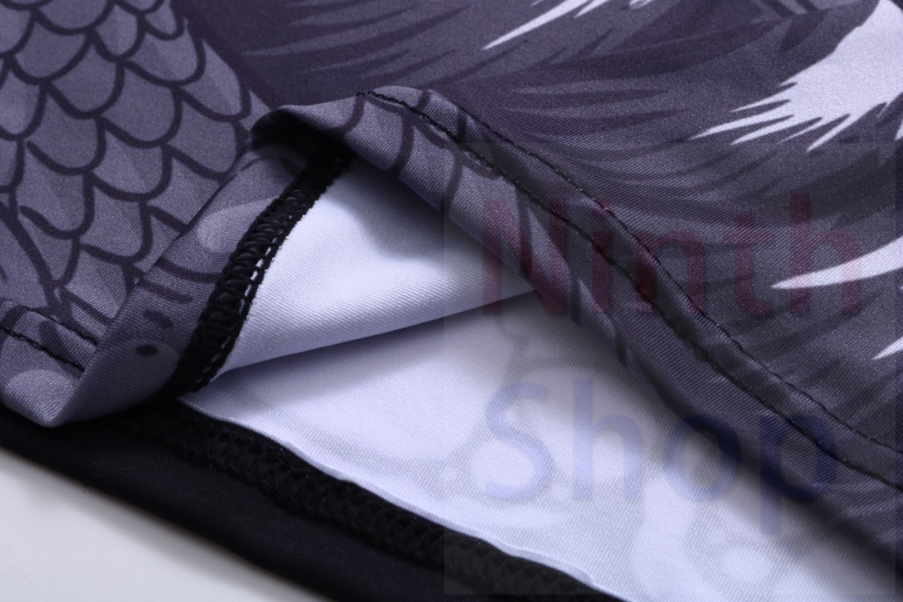 Men's Quick Dry Long Sleeve Clothes 3D Digital Printing Men's Tight Training Exercise Fitness Running Outdoor Shirt