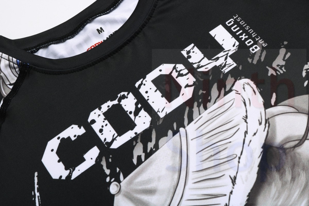 Men's Quick Dry Long Sleeve Clothes 3D Digital Printing Men's Tight Training Exercise Fitness Running Outdoor Shirt