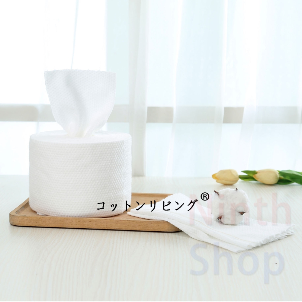 使い捨てタオル クレンジングタオル 化粧用コット 敏感肌 顔拭きシートメイク落とし 旅行と出張洗顔タオル 乾湿両用 コットン100% 毛羽立ちなし多用途コットン ロール式 80枚入