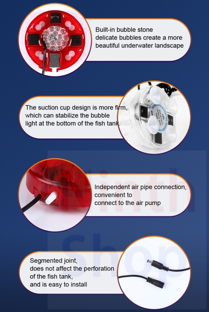 水族館ライト 気泡ライト 水槽バブルライト アクアリウムライト 火山装飾ライト