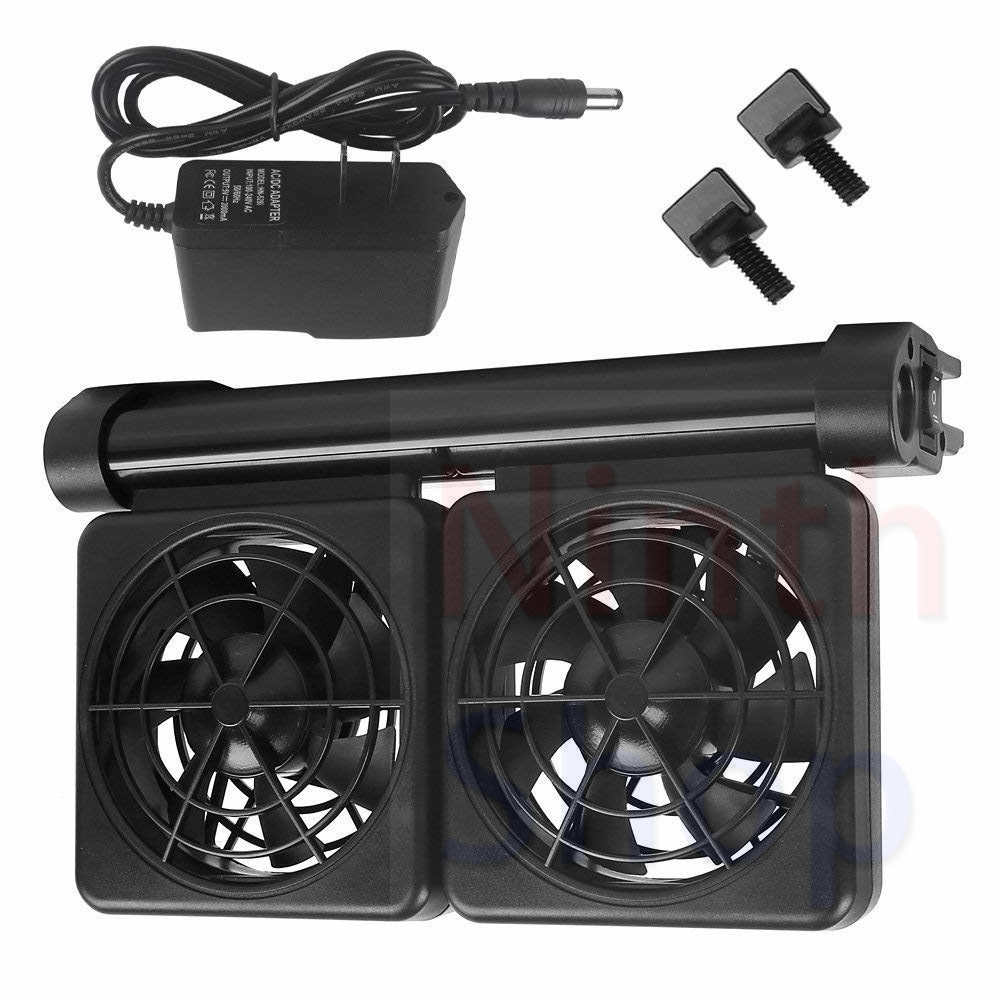 水槽冷却ファン クールファン 水槽用クーラークーリングファン 調節可能な2レベル風 水族館水槽用