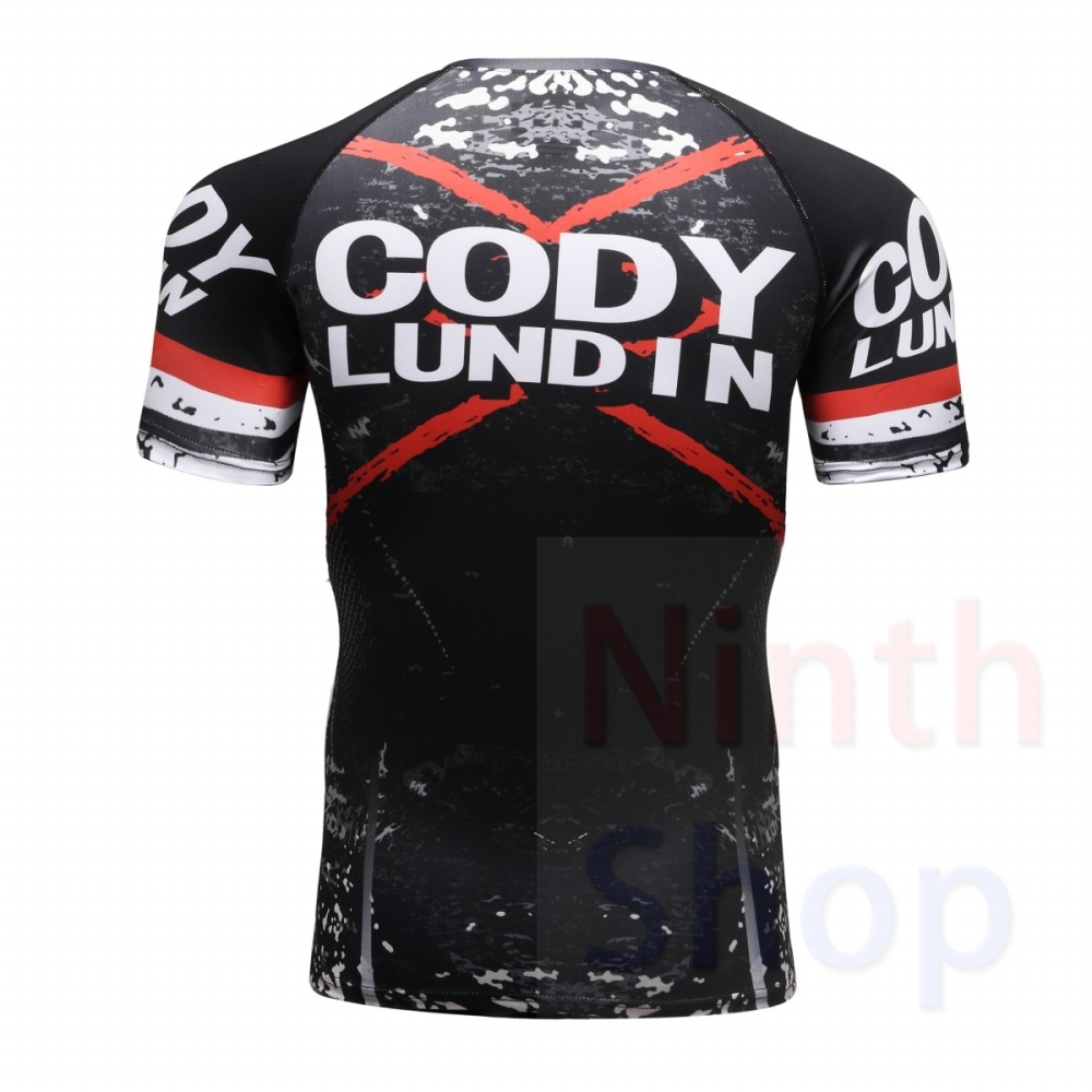 Men's Quick Dry Short Sleeve Clothes 3D Digital Printing Men's Tight Training Exercise Fitness Running Outdoor Shirt